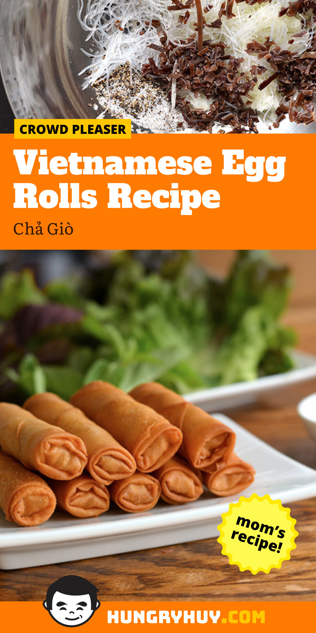 Vietnamese Egg Rolls Recipe (Chả Giò) - Hungry Huy