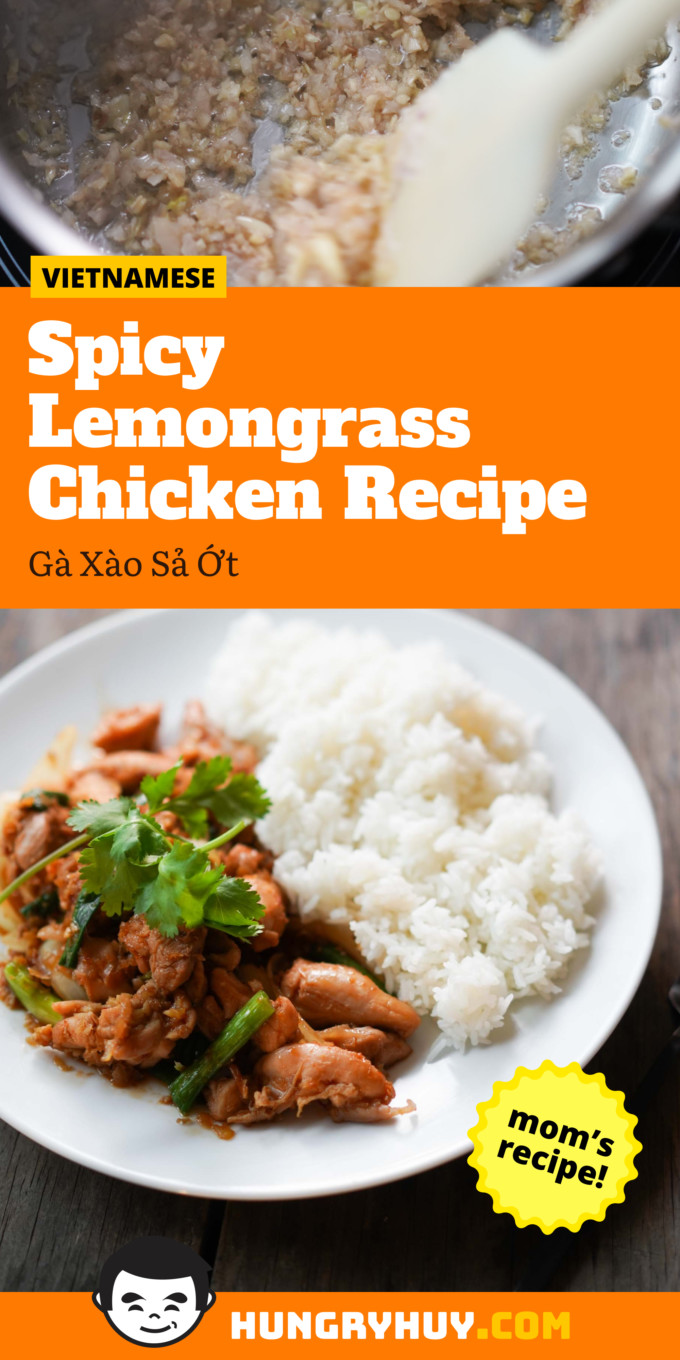 Vietnamese Lemongrass Chicken Pinterest Image