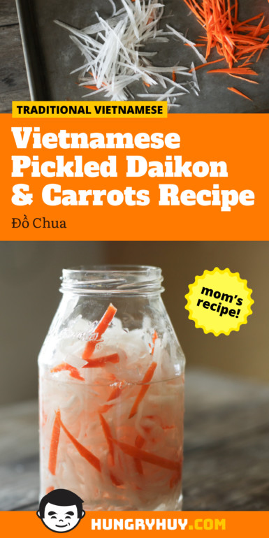 Vietnamese Pickled Carrots & Daikon Radish Recipe (Đồ Chua)