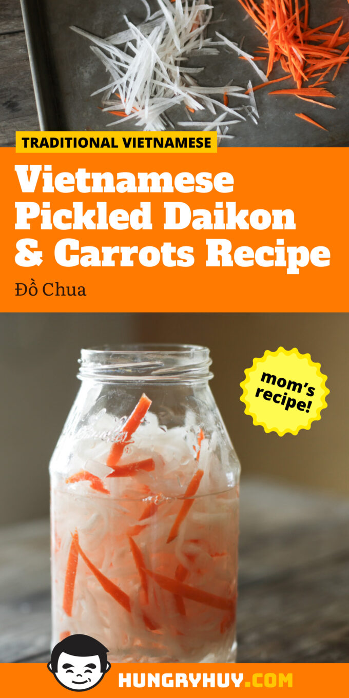 Vietnamese Pickled Carrots & Daikon Radish Recipe (Đồ Chua)