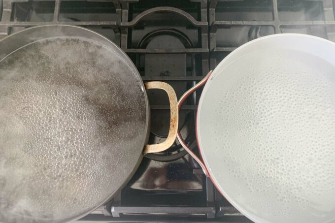 Calphalon Classic vs Caraway boiling test