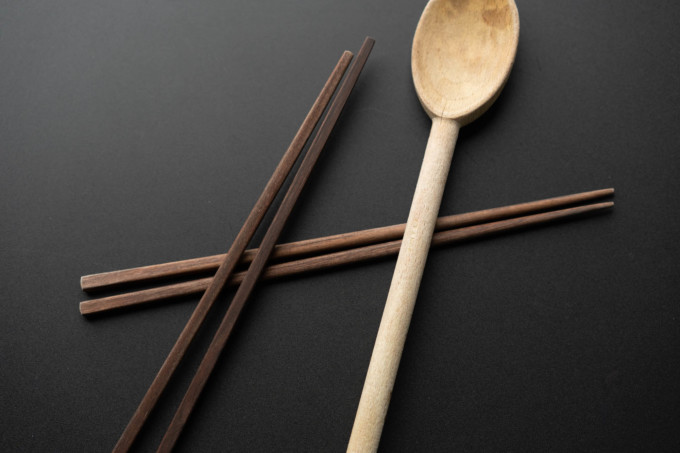 wooden chopsticks and spoons
