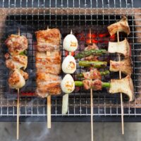 yakitori skewers closeup